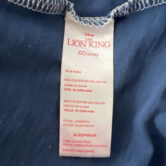 Disney The Lion King Simba Shirt Women 3X 22W-24W Short Sleeve Raglan Tee - Picture 6 of 14